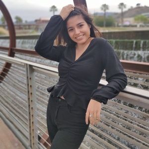 Black long sleeve blouse